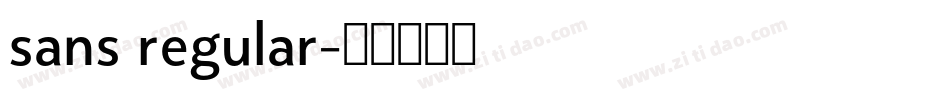 sans regular字体转换